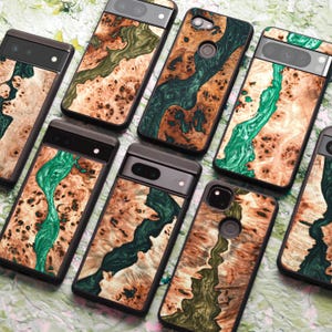 Echtholz Google Pixel Case für Pixel 9, 9 Pro, 9 Pro XL | 8, 8 Pro, 8a | 7, 7 Pro, 7a | 6, 6 Pro, 6a | 5, 5A-5G | 4XL, 4A-5G