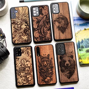 Real Wood Samsung Case for A-Series: A16, A06 | A55, A35, A25, A15 | A54, A34, A24, A14, A04 | A53, A33, A23, A13 | A52, A32, A22 and more
