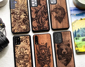 Real Wood Samsung Case for A-Series: A16, A06 | A55, A35, A25, A15 | A54, A34, A24, A14, A04 | A53, A33, A23, A13 | A52, A32, A22 and more