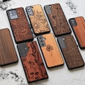 Wildflowers - wood case for S24,S23, S22, S21, S20, S10 | Samsung Galaxy S Ultra, Plus and FE cases | Olive branch / Sunflower product logo