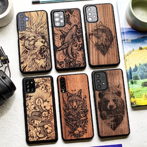 Real Wood Samsung Case for A-Series: A16, A06 | A55, A35, A25, A15 | A54, A34, A24, A14, A04 | A53, A33, A23, A13 | A52, A32, A22 and more