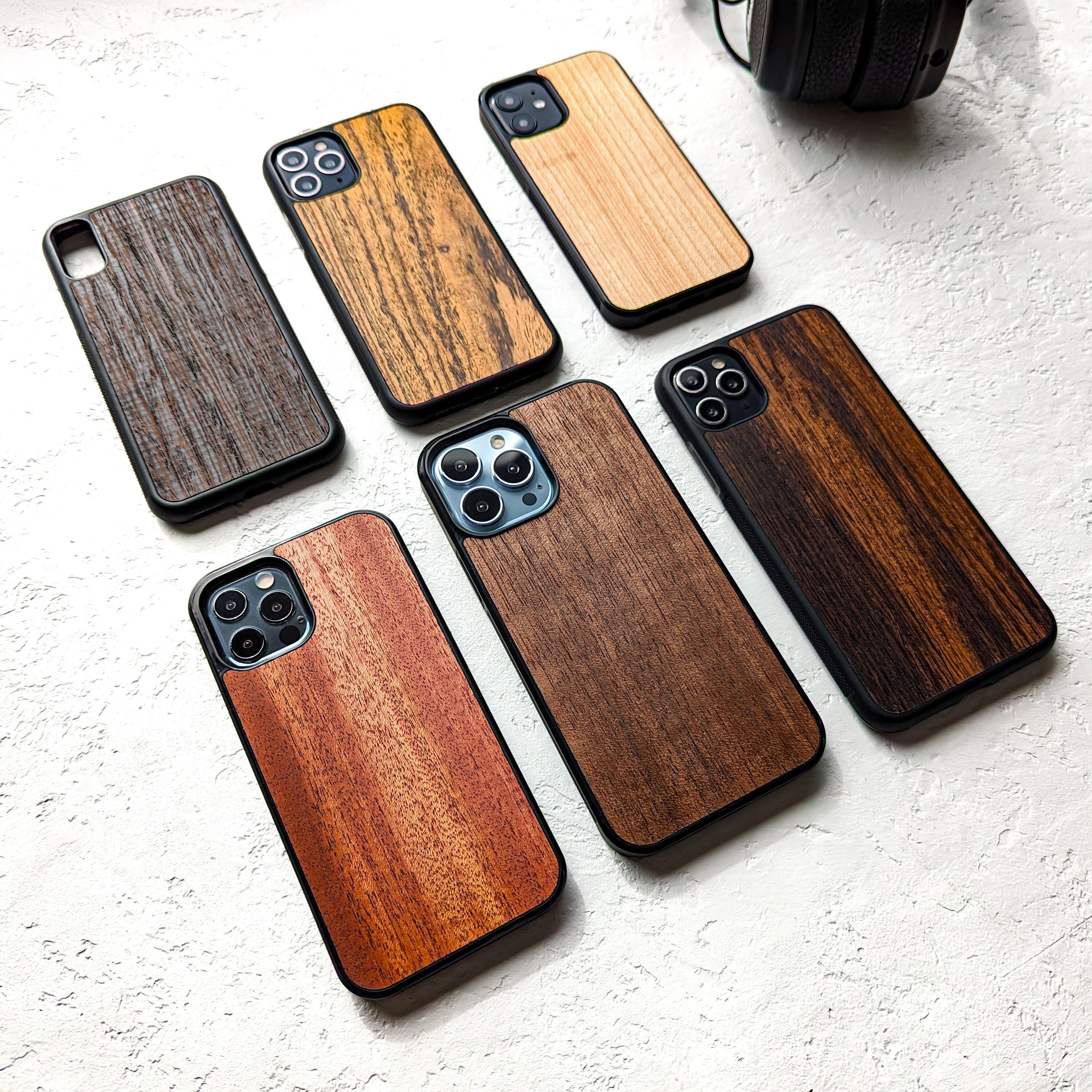Black Cork  Handmade with Natural Cork iPhone 12 Mini Case by Keyway