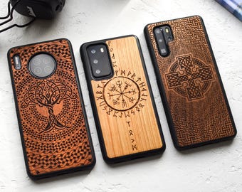 Real Wood Case for Huawei P50/P40/P30/P20 | Mate 40/30/20 | Pro, Plus, Lite