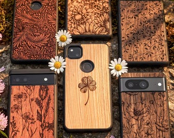 Wildflowers - Real Wood Case for Google Pixel 10, 10 Pro, 10 Pro XL | 9, 9 Pro, 9 Pro XL | 8, 8 Pro, 8a | 7, 7 Pro 7a | 6, 6 Pro 6a | 5A 5G