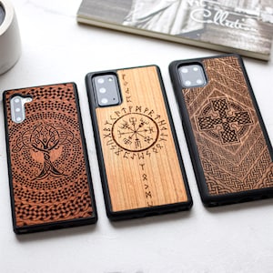 Celtic wood Samsung Note case for 20 Ultra, Note 20, Note 10 Lite, Note 10+, Note 10, Note 9, Note 8