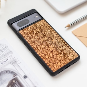 Ukrainian Vyshyvanka - Wood Case for Google Pixel 10, 10 Pro, 10 Pro XL | 9, 9 Pro, 9 Pro XL | 8, 8 Pro, 8a | 7, 7 Pro, 7a | 6, 6 Pro, 6a