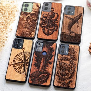 Adventure - Real Wood Motorola Case – for G Stylus 5G, Moto G73, Moto G Play, Moto G 2024, Moto G 2023, Moto Edge Ultra, Moto G84 + More