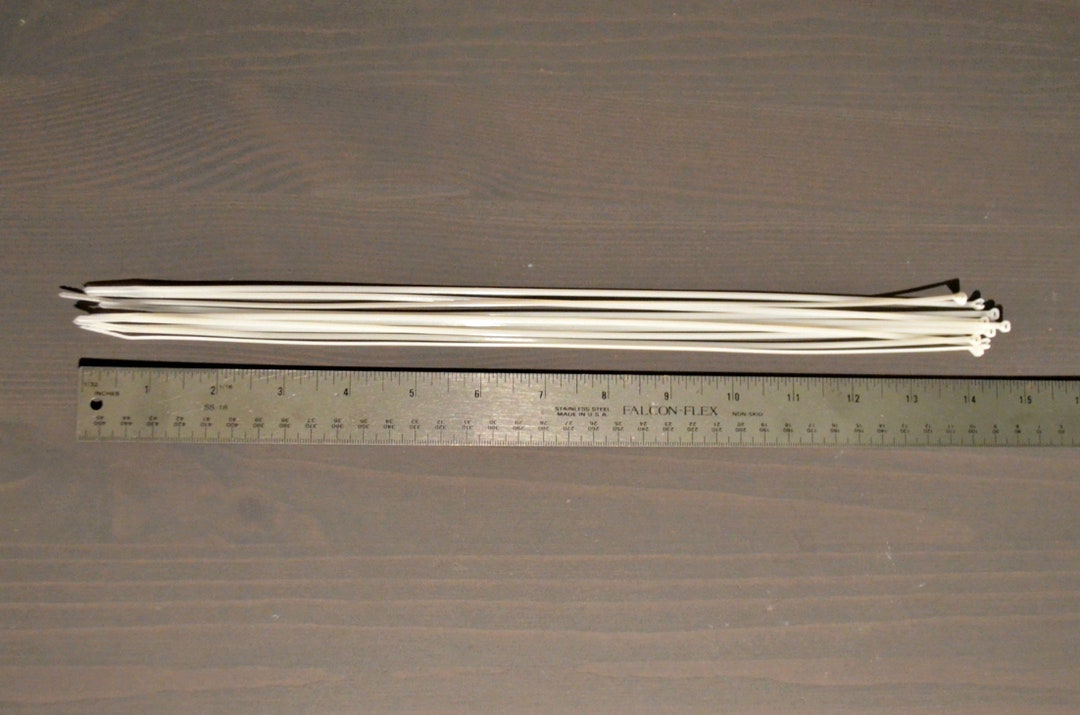 14 Ultra Thin Cable Ties 2.5mm Metal Tooth Reborn Doll Cloth Body Zip