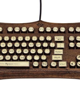 The Diviner Keyboard - Datamancer Wooden Steampunk Typewriter