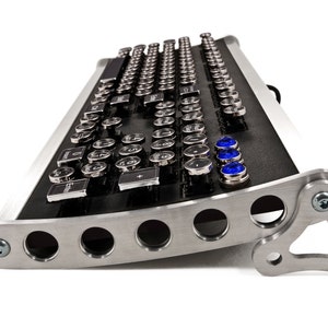 The Aviator Keyboard Datamancer Aluminum Steampunk Keyboard Mechanical Typewriter image 2