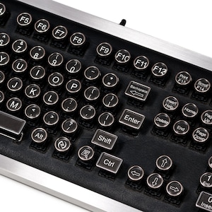 The Aviator Keyboard Datamancer Aluminum Steampunk Keyboard Mechanical Typewriter image 3