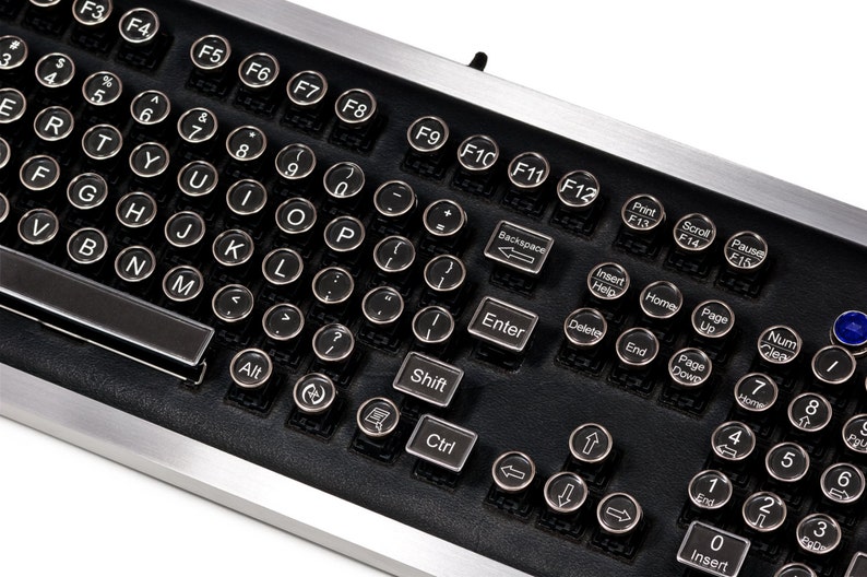 The Aviator Keyboard Datamancer Aluminum Steampunk Keyboard Mechanical Typewriter image 3