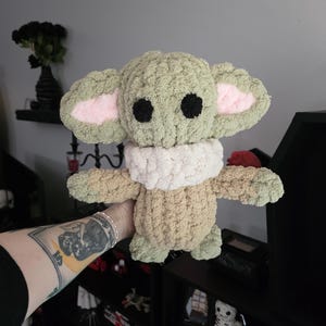Green Monster Hand Knitted Plushie