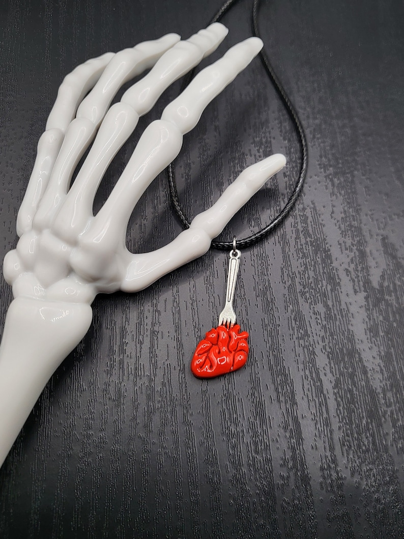 Anatomical Heart Cannibal Polymer Clay Necklace - Etsy