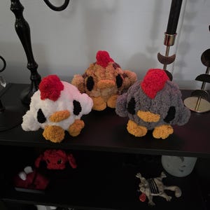 Chicken Hand Knitted Plushie