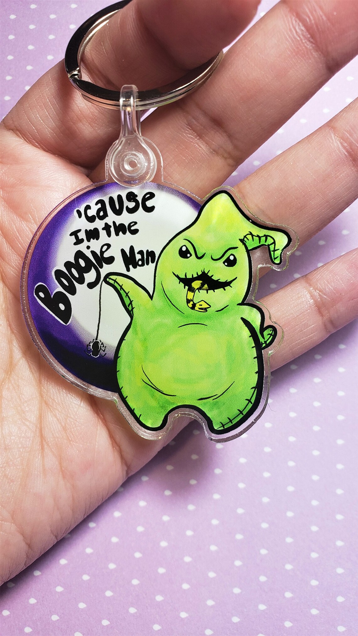 oogie boogie plush keychain