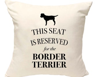 Border terrier cushion, dog pillow, border terrier pillow, cover cotton canvas print, dog lover gift for her 40 x 40 50 x 50 189