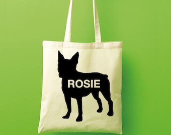 Bolso de mano Boston terrier, regalo de terrier, bolso de mano personalizado, bolso de lona, bolso de mano, bolso de compras, bolso de mano, bolso de mano negro, bolso de mano negro