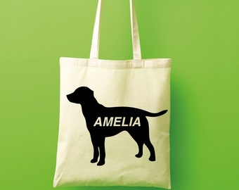 Labrador tote bag, regali labrador, tote bag personalizzata, tote bag in tela, tote bag personalizzata, shopping bag, borsa tote grande, tote bag nera