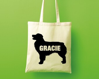 Australischer Schäferhund Miniatur Tote Bag, Schäferhund Geschenk, personalisierte Tote Bag, Canvas Tote Bag, Benutzerdefinierte Tote Bag, Einkaufstasche, große Tasche