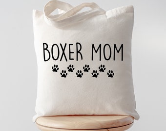 Bolso de mano boxeador, mamá boxeadora, mamá boxeadora, regalos boxer, bolso boxer, bolso boxer, amante del boxeador, bolsa de compras, bolso tote, 1812