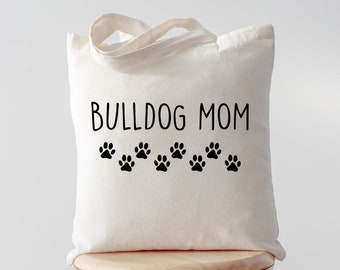 Bulldog tote bag, Bulldog mom, Bulldog mum, Bulldog gifts, Bulldog mom tote, Shopping bag, Tote bag, 2119