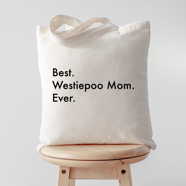 Best Westiepoo mom tote, Best Westiepoo mom, Westiepoo mom, Westiepoo gift, Westiepoo tote, Westiepoo mom tote, Tote bag, Shopping bag, 3150
