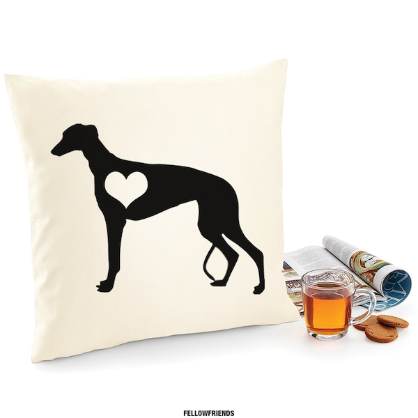 Coussin Greyhound, oreiller chien, oreiller Greyhound, couverture imprimé toile de coton, cadeau amoureux des chiens pour elle 40 x 40 50 x 50 213