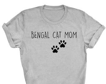 Gato de bengala, presente de gato de bengala, camisa de gato de bengala, gatos de bengala, presente para gato, presente de gato para mulheres, mãe de gato, presentes para amantes de gatos, presente para mãe de gato2383