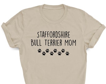 Staffordshire bull terrier camisa de mamá, mamá de personal, camisa de mamá de personal, camisa de personal, regalo de mamá de personal, mamá de perro de personal, mamá de personal, 2610