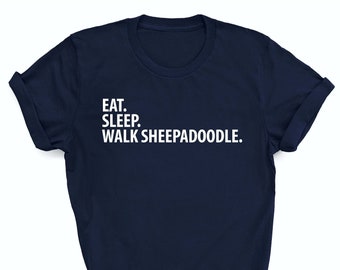Sheepadoodle shirt, eet slaapwandeling Sheepadoodle, Sheepadoodle cadeau, Sheepadoodle moeder, Sheepadoodle vader, Sheepadoodle liefde, 2236