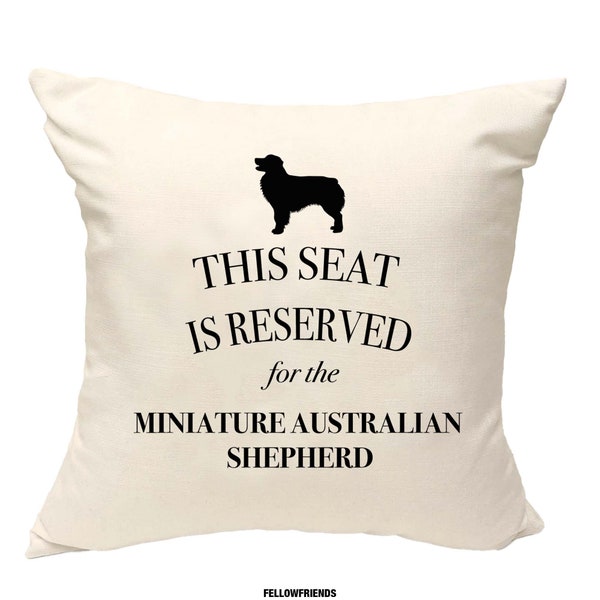 Coussin miniature de berger australien, oreiller de chien, oreiller de berger, impression toile de coton de couverture, cadeau amoureux des chiens pour son 40x40 50x50 166