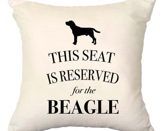 Beagle cushion, dog pillow, beagle pillow, cover cotton canvas print, dog lover gift for her 40 x 40 50 x 50 214