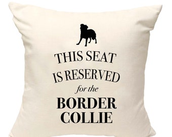 Border collie cushion, dog pillow, border collie pillow, cover cotton canvas print, dog lover gift for her 40 x 40 50 x 50 188