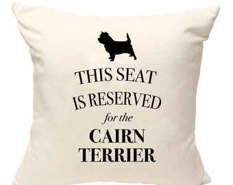 Cairn terrier cushion, dog pillow, cairn terrier pillow, cover cotton canvas print, dog lover gift for her 40 x 40 50 x 50 196