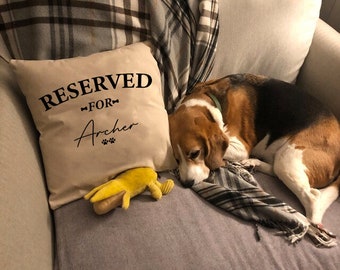 Personalized dog pillow, Custom reserved for the dog cushion, personalised dog cushion, cover only