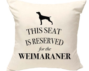 Weimaraner cushion, dog pillow, weimaraner pillow, cover cotton canvas print, dog lover gift for her 40x40 50x50 153