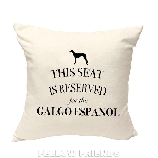 Oreiller pour chien Galgo espanol, oreiller pour chien, coussin pour chien galgo espanol, cadeau pour amoureux des chiens, couverture imprimée en toile de coton, cadeau pour chien 40x40 50x50 410