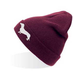 Dachshund dog gift beanie, embroidered dog gift for her gift for him birthday present Christmas gift men and women