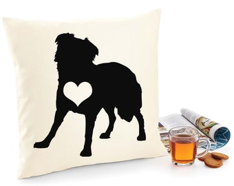 Border collie cushion, dog pillow, border collie pillow, cover cotton canvas print, dog lover gift for her 40 x 40 50 x 50 188