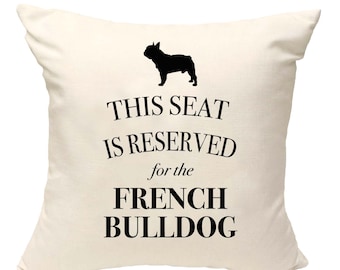 French bulldog cushion, dog pillow, french bulldog pillow, cover cotton canvas print, dog lover gift for her 40 x 40 50 x 50 207