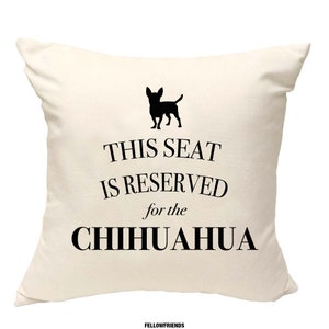 Chihuahua cushion, dog pillow, chihuahua pillow, cover cotton canvas print, dog lover gift for her 40 x 40 50 x 50 199