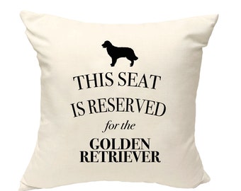 Golden retriever pillow, dog pillow, golden retriever cushion, gift for dog lover, cover cotton canvas print, dog lover gift 40x40 50x50 416