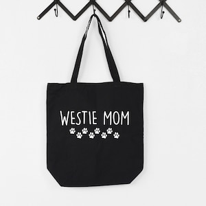 Westie draagtas, Westie moeder, Westie moeder, Westie geschenken, Westie tote, Westie tas, Westie minnaar, Boodschappentas, Tote tas, 1849