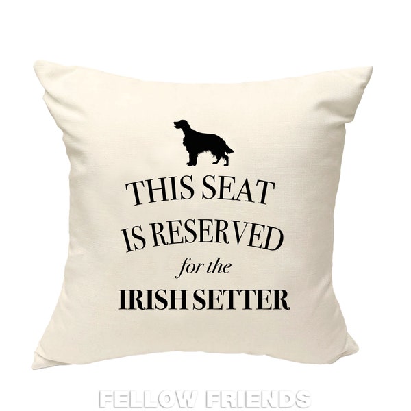 Coussin setter irlandais, oreiller pour chien, oreiller setter irlandais, cadeaux pour les amoureux des chiens, couverture imprimé toile de coton, cadeau amoureux des chiens 40x40 50x50 354