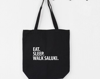 Eat Sleep Walk Saluki tote, Saluki Tote, Saluki gifts, Saluki mom, Saluki dad, Tote bag, Shopping bag, 3513
