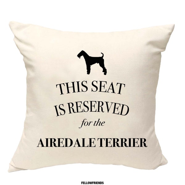 Coussin Airedale terrier, oreiller chien, oreiller airedale terrier, couverture imprimé toile de coton, cadeau amoureux des chiens pour elle 40 x 40 50 x 50 178