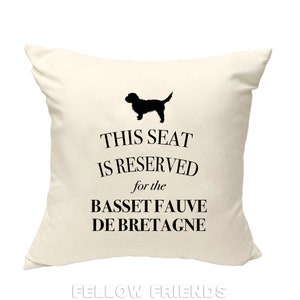Travesseiro Basset fauve, almofada fauve de bretagne, presentes para amantes de cães, capa impressa em tela de algodão, presente para amantes de cães para ela 40x40 50x50 248
