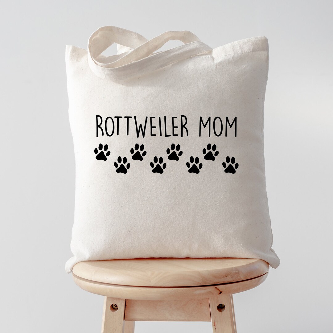 Rottweilers Chain Leather Tote Bag