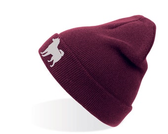Husky dog gift beanie, embroidered dog gift for her gift for him birthday present Christmas gift men and women